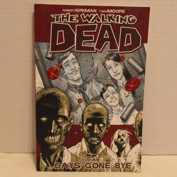 The Walking Dead TPB Volume 1 Red White Black Graphic Zombie Fighting Comic Book - Picture 1 of 13